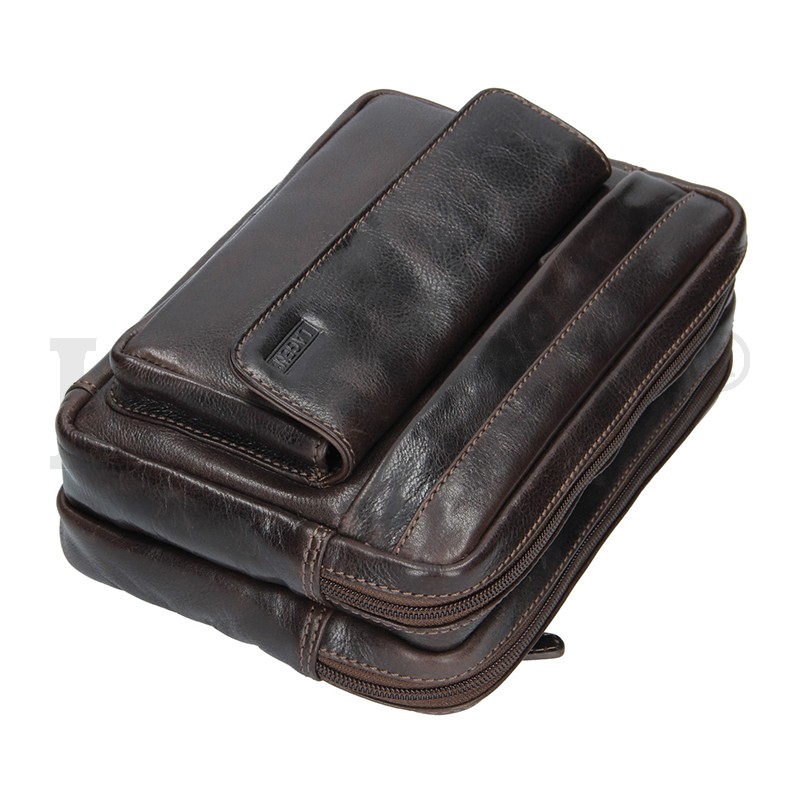 KOŽENÁ ETUE TOBY TMAVĚ HNĚDÁ