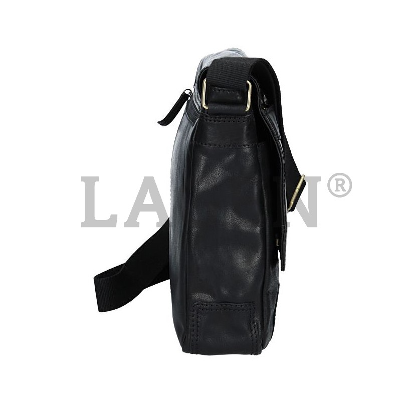 kožená taška přes rameno LN-22012 - černá - BLK