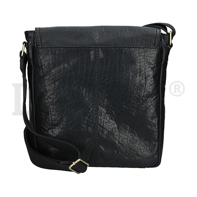 kožená taška přes rameno LN-22020-černá - BLK