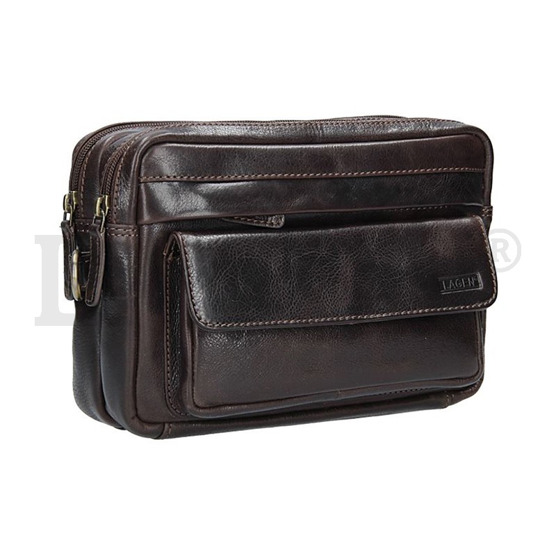 KOŽENÁ ETUE TOBY TMAVĚ HNĚDÁ