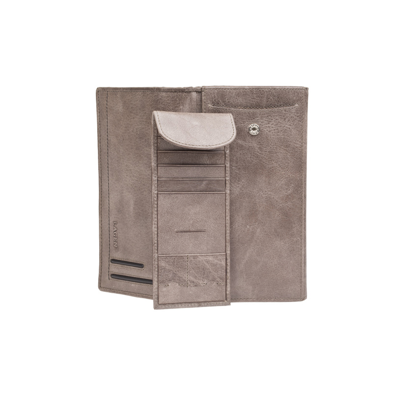 dámská peněženka kožená 10183 - šedá/černá - ASH/BLK