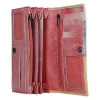 DÁMSKÁ KOŽENÁ PENĚŽENKA SIMONE BAREVNÁ/RŮŽOVÁ