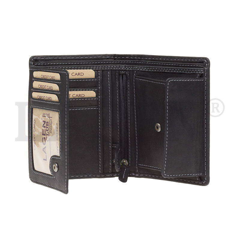 PÁNSKÁ KOŽENÁ PENĚŽENKA RAPHAEL ČERNÁ