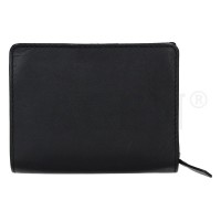 dámská peněženka kožená 5436 - černá/červená - BLK/RED