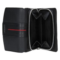 dámská peněženka kožená 5436 - černá/červená - BLK/RED