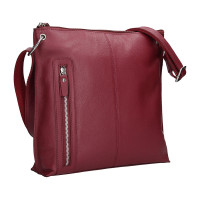 DÁMSKÁ KOŽENÁ KABELKA MILLA VÍNOVÁ