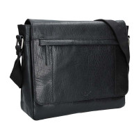 kožená taška přes rameno 25693 - černá - BLK