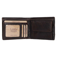 PÁNSKÁ KOŽENÁ PENĚŽENKA XANDER TMAVĚ HNĚDÁ