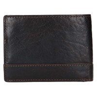 PÁNSKÁ KOŽENÁ PENĚŽENKA XANDER TMAVĚ HNĚDÁ