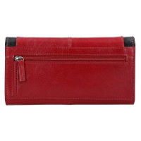 DÁMSKÁ KOŽENÁ PENĚŽENKA BEA ČERVENÁ/ ČERNÁ