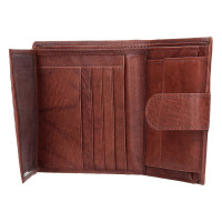 PÁNSKÁ KOŽENÁ PENĚŽENKA JUDE HNĚDÁ