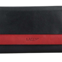 DÁMSKÁ KOŽENÁ PENĚŽENKA BRINA /ČERVENÁ ČERNÁ