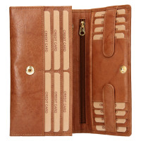 DÁMSKÁ KOŽENÁ PENĚŽENKA ORIANA COGNAC