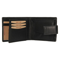 PÁNSKÁ KOŽENÁ PENĚŽENKA AUGUST ČERNÁ