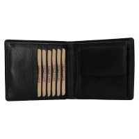 PÁNSKÁ KOŽENÁ PENĚŽENKA AKSEL ČERNÁ