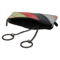 KOŽENÁ KLÍČENKA KAY BAREVNÁ/TMAVĚ ŠEDÁ