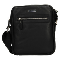 PÁNSKÁ KOŽENÉ CROSSBODY ROWAN ČERNÁ