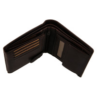 PÁNSKÁ KOŽENÁ PENĚŽENKA WALTER TMAVĚ HNĚDÁ