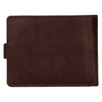 PÁNSKÁ KOŽENÁ PENĚŽENKA ETHAN TMAVĚ HNĚDÁ