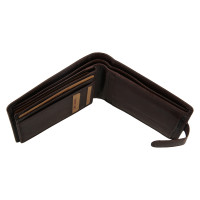 PÁNSKÁ KOŽENÁ PENĚŽENKA ETHAN TMAVĚ HNĚDÁ