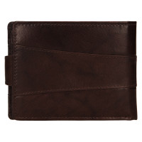 PÁNSKÁ KOŽENÁ PENĚŽENKA GAEL TMAVĚ HNĚDÁ