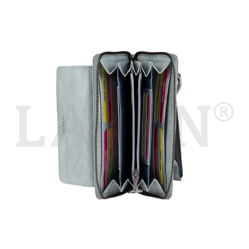 DÁMSKÁ KOŽENÁ PENĚŽENKA VALENTINA MODRÁ