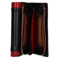 DÁMSKÁ KOŽENÁ PENĚŽENKA AURÉLIE /ČERVENÁ ČERNÁ