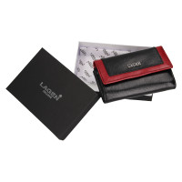 DÁMSKÁ KOŽENÁ PENĚŽENKA AURÉLIE /ČERVENÁ ČERNÁ