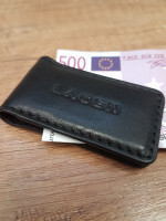 KOŽENÁ SPONA NA BANKOVKY RAMI ČERNÁ