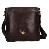 KOŽENÁ CROSSBODY NIKITA TMAVĚ HNĚDÁ