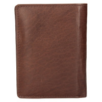 PÁNSKÁ KOŽENÁ PENĚŽENKA VITO TMAVĚ HNĚDÁ