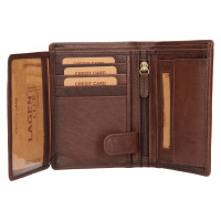 PÁNSKÁ KOŽENÁ PENĚŽENKA VITO TMAVĚ HNĚDÁ