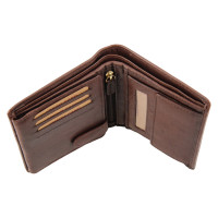 PÁNSKÁ KOŽENÁ PENĚŽENKA VITO TMAVĚ HNĚDÁ