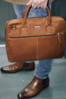 business taška kožená BLC/4425/20 - hnědá - CGN