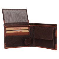 PÁNSKÁ KOŽENÁ PENĚŽENKA FABIO HNĚDÁ