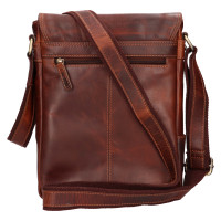 KOŽENÁ CROSSBODY HAREL HNĚDÁ