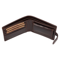 PÁNSKÁ KOŽENÁ PENĚŽENKA JARED TMAVĚ HNĚDÁ