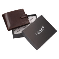 PÁNSKÁ KOŽENÁ PENĚŽENKA JARED TMAVĚ HNĚDÁ