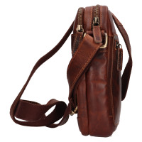 KOŽENÁ CROSSBODY XOAN HNĚDÁ