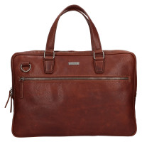 business taška kožená BLC/4422/20 -cognac-hnědá