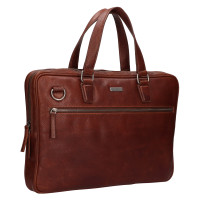 business taška kožená BLC/4422/20 -cognac-hnědá