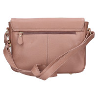 DÁMSKÁ KOŽENÁ KABELKA LILA BÉŽOVÁ