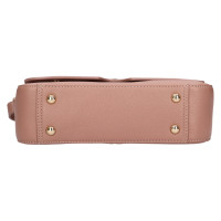 DÁMSKÁ KOŽENÁ KABELKA LILA BÉŽOVÁ