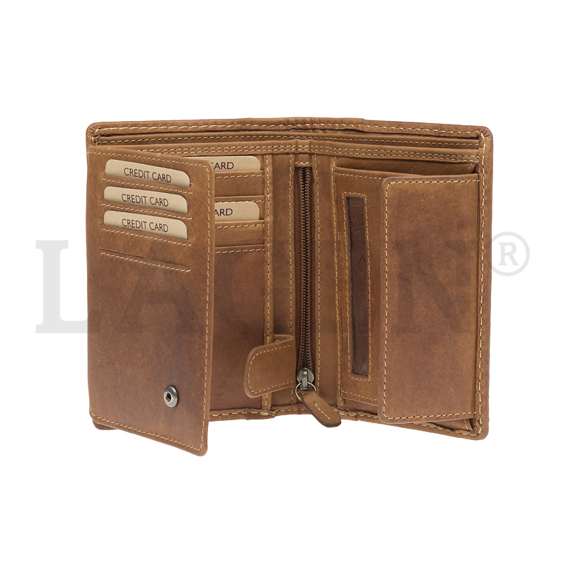 PÁNSKÁ KOŽENÁ PENĚŽENKA LOGAN HNĚDÁ