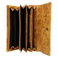 DÁMSKÁ KOŽENÁ PENĚŽENKA FINA ŽLUTÁ