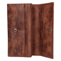 DÁMSKÁ KOŽENÁ PENĚŽENKA FINA HNĚDÁ