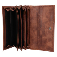 DÁMSKÁ KOŽENÁ PENĚŽENKA FINA HNĚDÁ