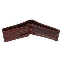 PÁNSKÁ KOŽENÁ PENĚŽENKA SKELETON MOTIV HNĚDÁ