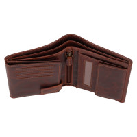 PÁNSKÁ KOŽENÁ PENĚŽENKA DEER MOTIV HNĚDÁ