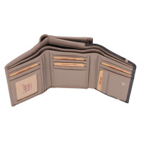 DÁMSKÁ KOŽENÁ PENĚŽENKA JASMINE ŠEDÁ/ ČERNÁ